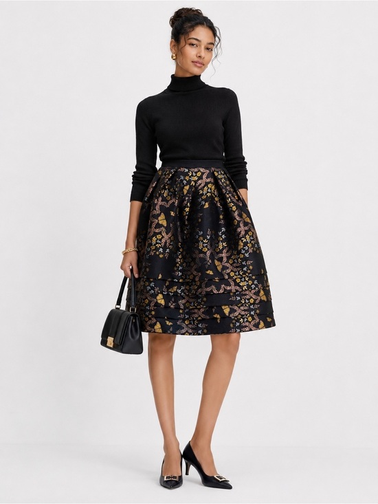 Ted Baker Dresses & Skirts - Ted Baker London Dotalle Kyoto Garden Jacquard Midi Skirt Sz 2